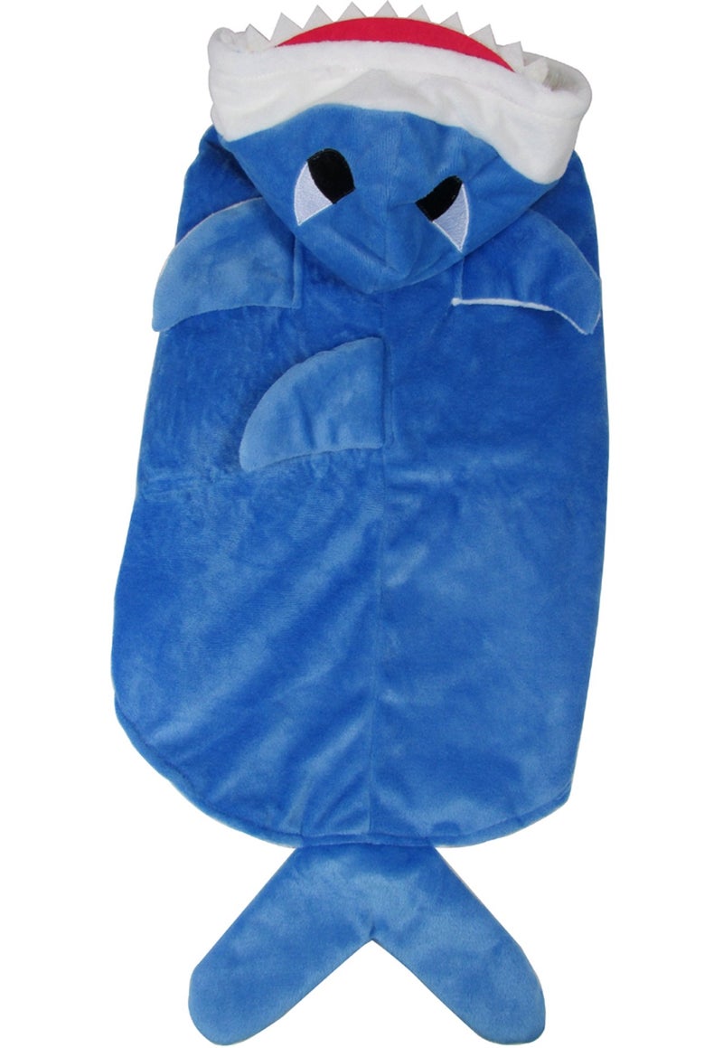 Mogoko Funny Dog Cat Shark Costumes, Pet Halloween Christmas Cosplay Dress, Large Pet Shark Costume, Animal Fleece Hoodie Warm Outfits Clothes (5XL Size) - Image 3